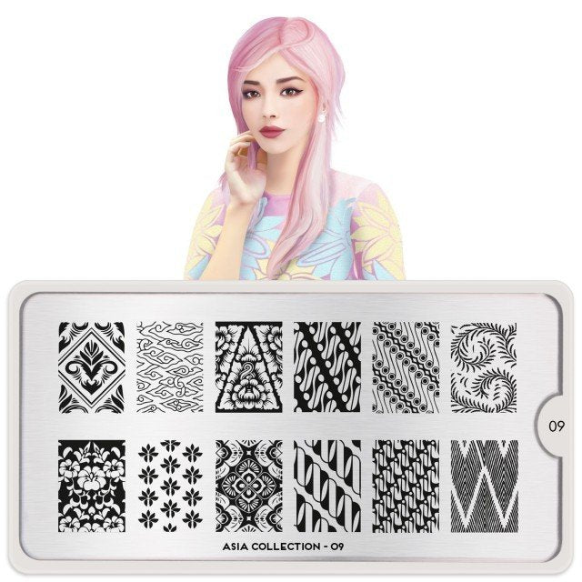 Plaque de Stamping Asia 9 - NailArtBoutique