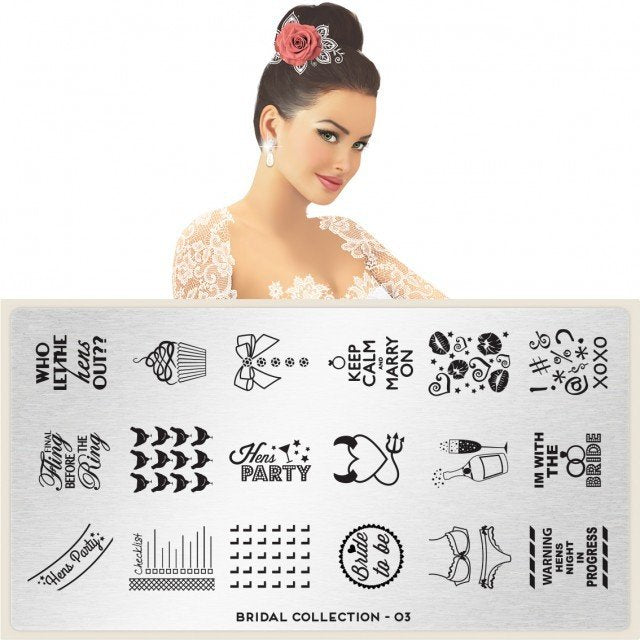 Plaque de Stamping Bridal 3 - NailArtBoutique
