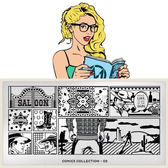 Plaque de Stamping Comics 2 - NailArtBoutique