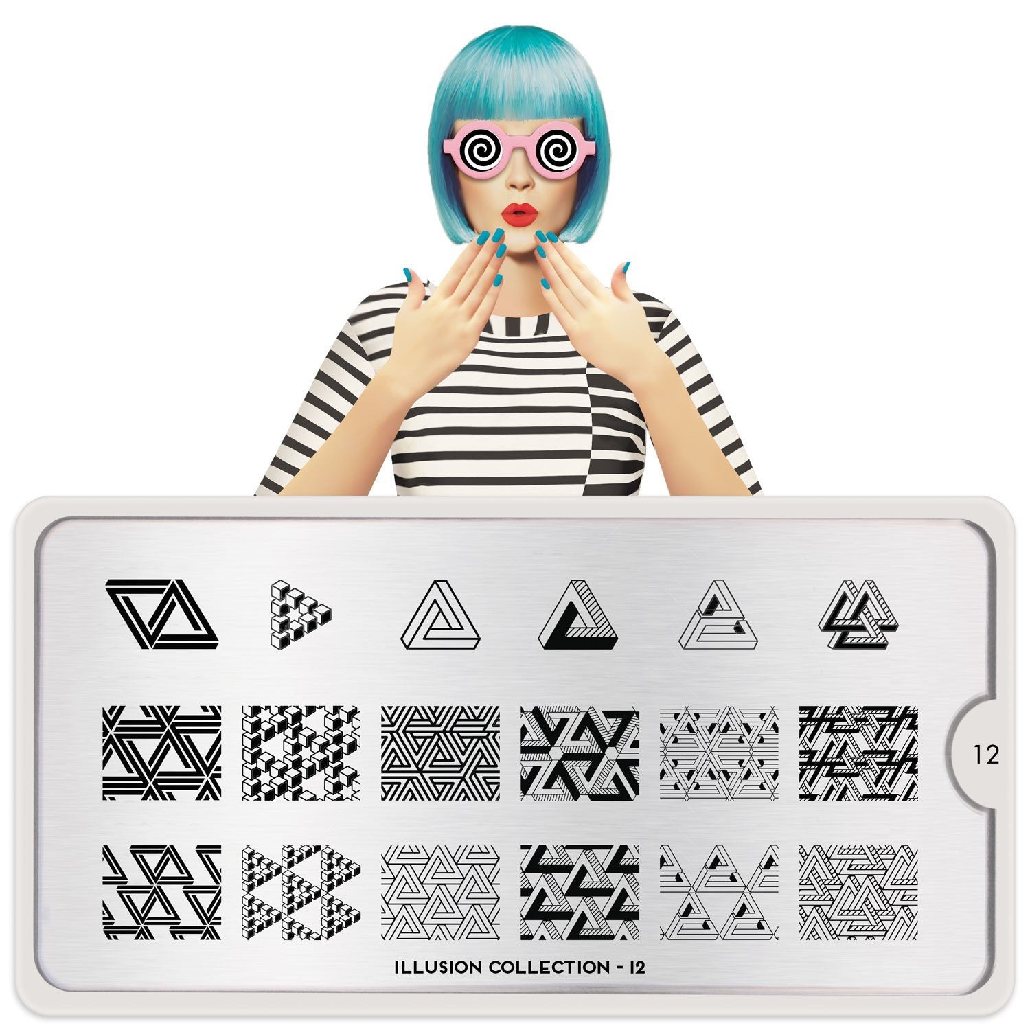Plaque de Stamping Illusion 12 - NailArtBoutique