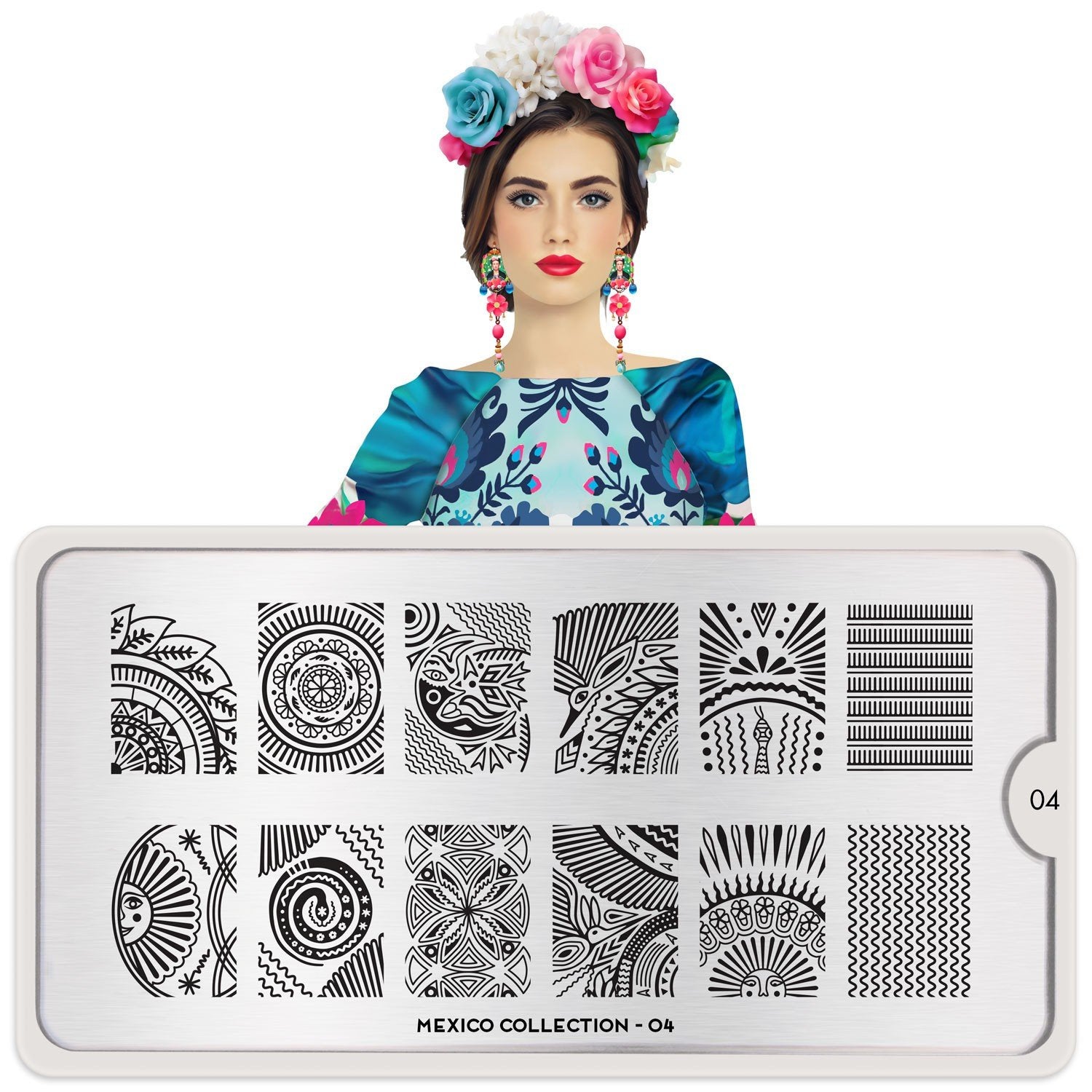 Plaque de Stamping Mexico 4 - NailArtBoutique