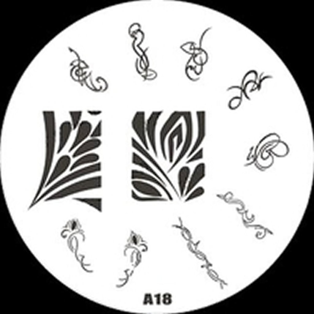 Plaque de Stamping A18 - NailArtBoutique