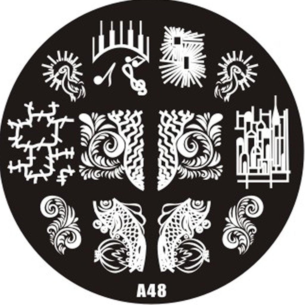Plaque de Stamping  A48 - NailArtBoutique