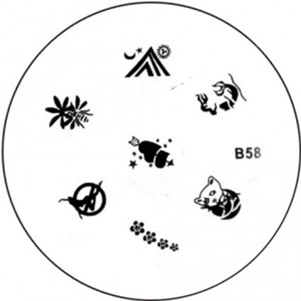 Plaque de Stamping B58 - NailArtBoutique