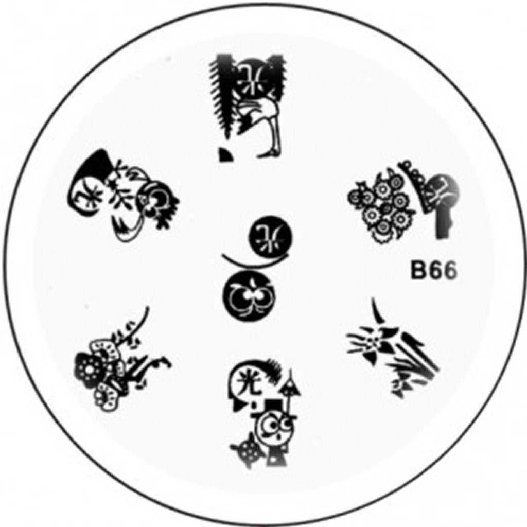 Plaque de Stamping B66 - NailArtBoutique
