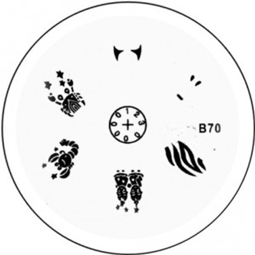 Plaque de Stamping B70 - NailArtBoutique