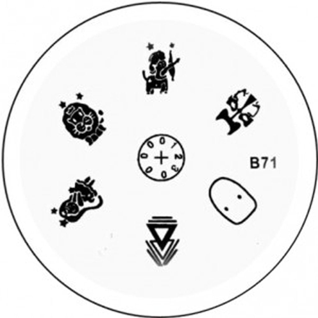Plaque de Stamping B71 - NailArtBoutique