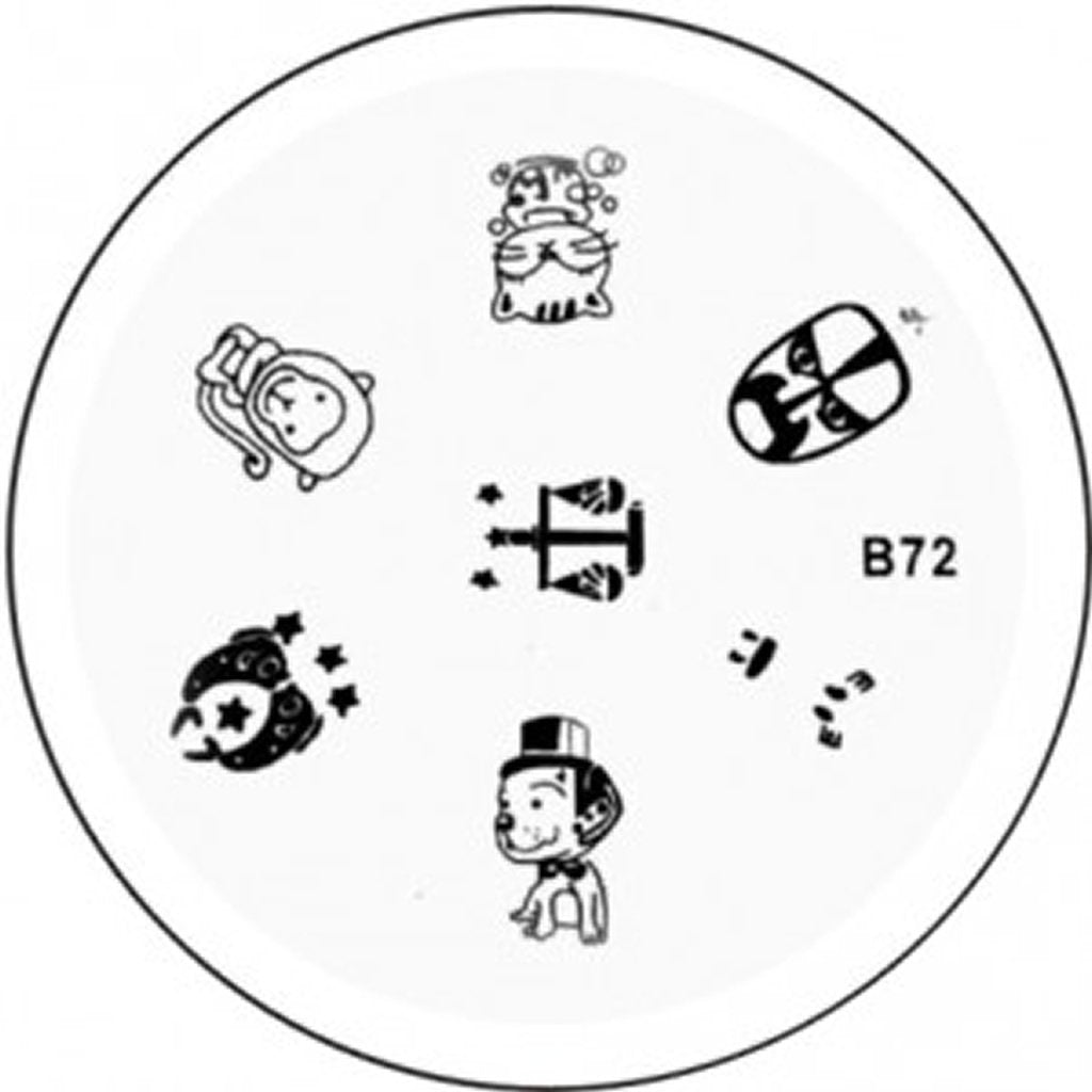 Plaque de Stamping B72 - NailArtBoutique