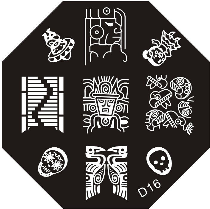 Plaque de Stamping D16 - NailArtBoutique