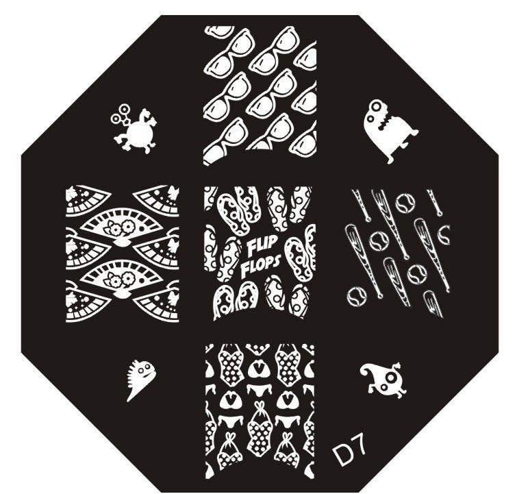 Plaque de Stamping D7 - NailArtBoutique