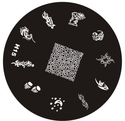 Plaque de Stamping H 15 - NailArtBoutique