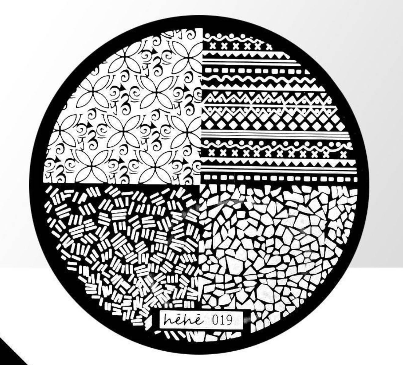 Plaque de Stamping Héhé 19 - NailArtBoutique