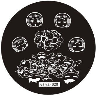 Plaque de Stamping Héhé 20 - NailArtBoutique