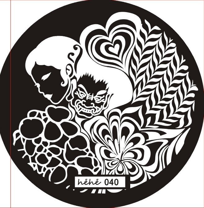 Plaque de Stamping Héhé 40 - NailArtBoutique