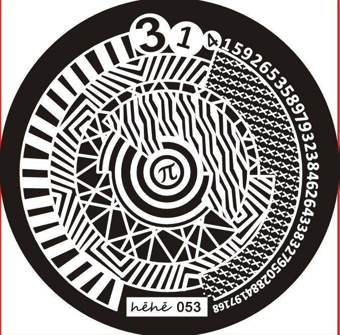 Plaque de Stamping Héhé 53 - NailArtBoutique