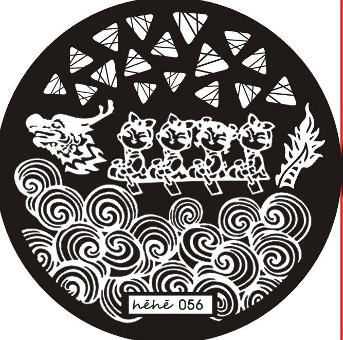 Plaque de Stamping Héhé 56 - NailArtBoutique
