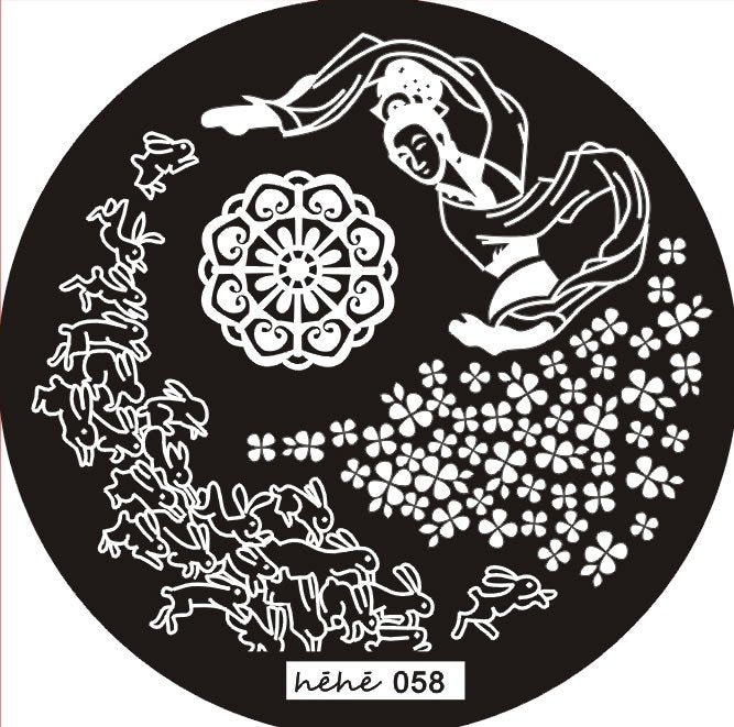 Plaque de Stamping Héhé 58 - NailArtBoutique