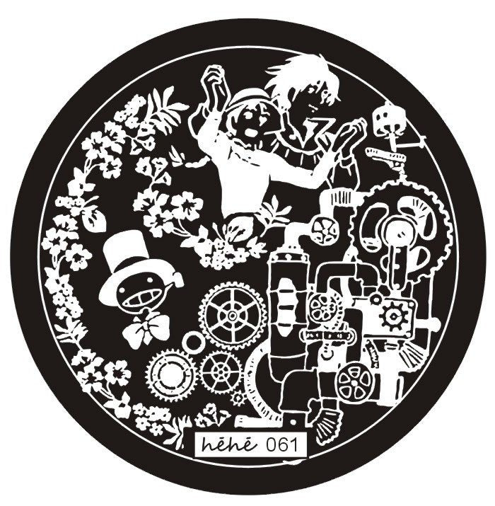 Plaque de Stamping Héhé 61 - NailArtBoutique