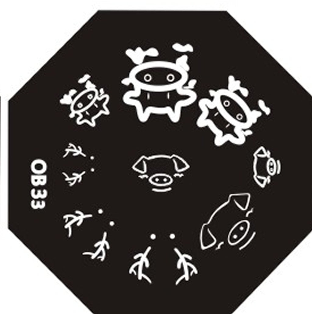 Plaque de Stamping OB 33 - NailArtBoutique