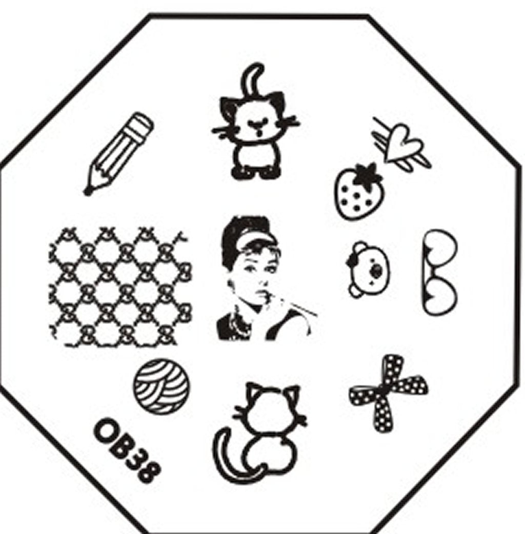Plaque de Stamping OB 38 - NailArtBoutique