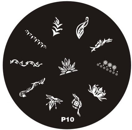 Plaque de Stamping P10 - NailArtBoutique