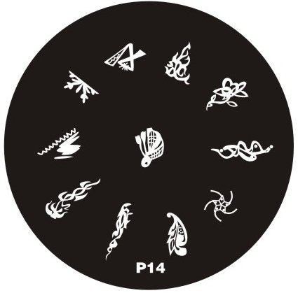 Plaque de Stamping P14 - NailArtBoutique