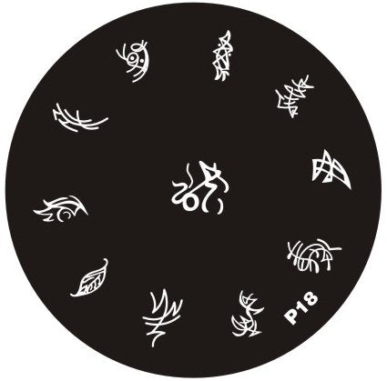 Plaque de Stamping P18 - NailArtBoutique