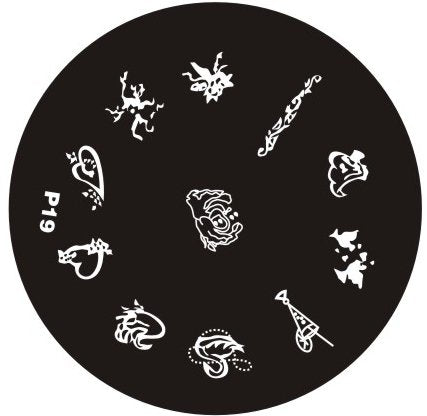 Plaque de Stamping P19 - NailArtBoutique