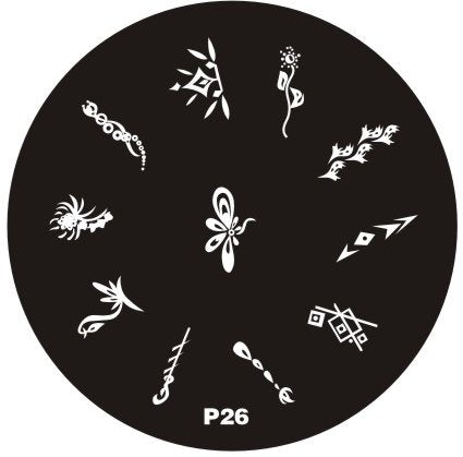 Plaque de Stamping P26 - NailArtBoutique