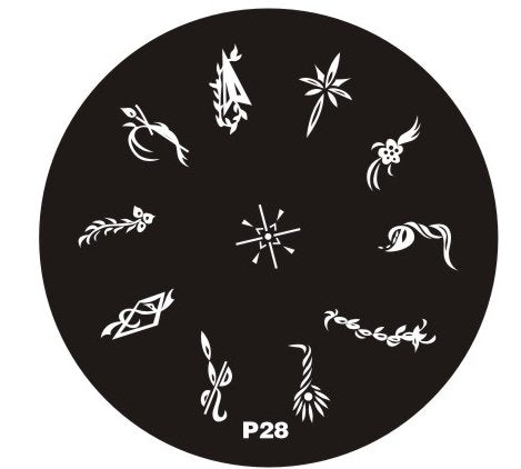 Plaque de Stamping P28 - NailArtBoutique