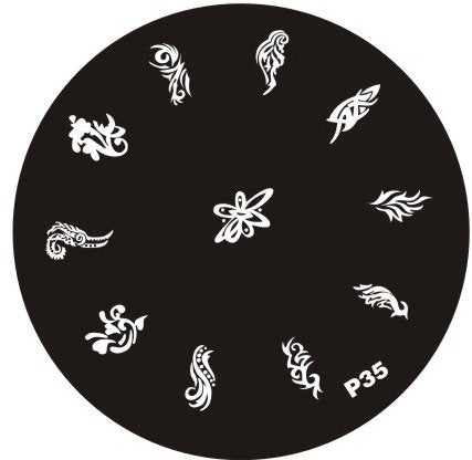 Plaque de Stamping P35 - NailArtBoutique