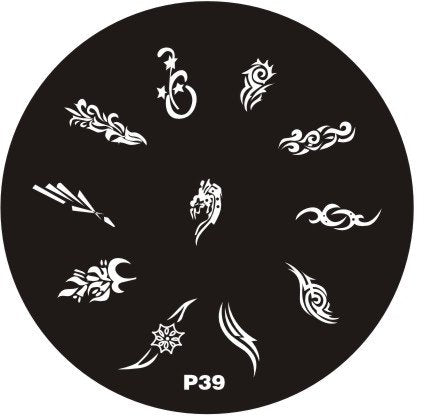 Plaque de Stamping P39 - NailArtBoutique