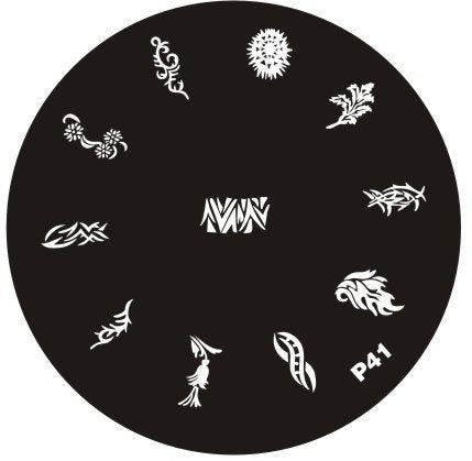 Plaque de Stamping P41 - NailArtBoutique
