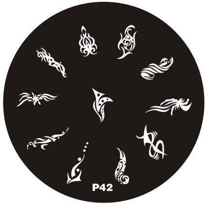Plaque de Stamping P42 - NailArtBoutique