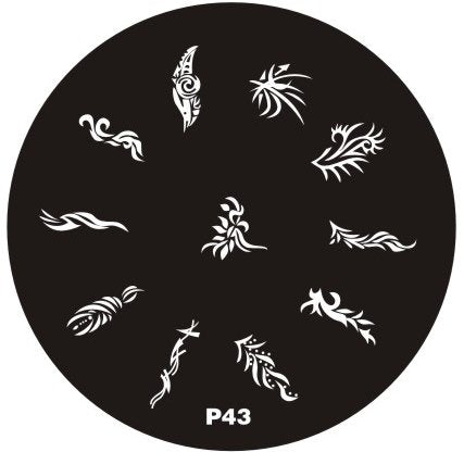 Plaque de Stamping P43 - NailArtBoutique