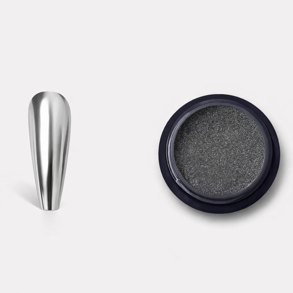 Poudre Chrome Argent – Effet Miroir Métallique - Born Pretty