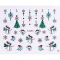 Sticker Ongle Fleur de Noël et Père Noël  TJ OR54