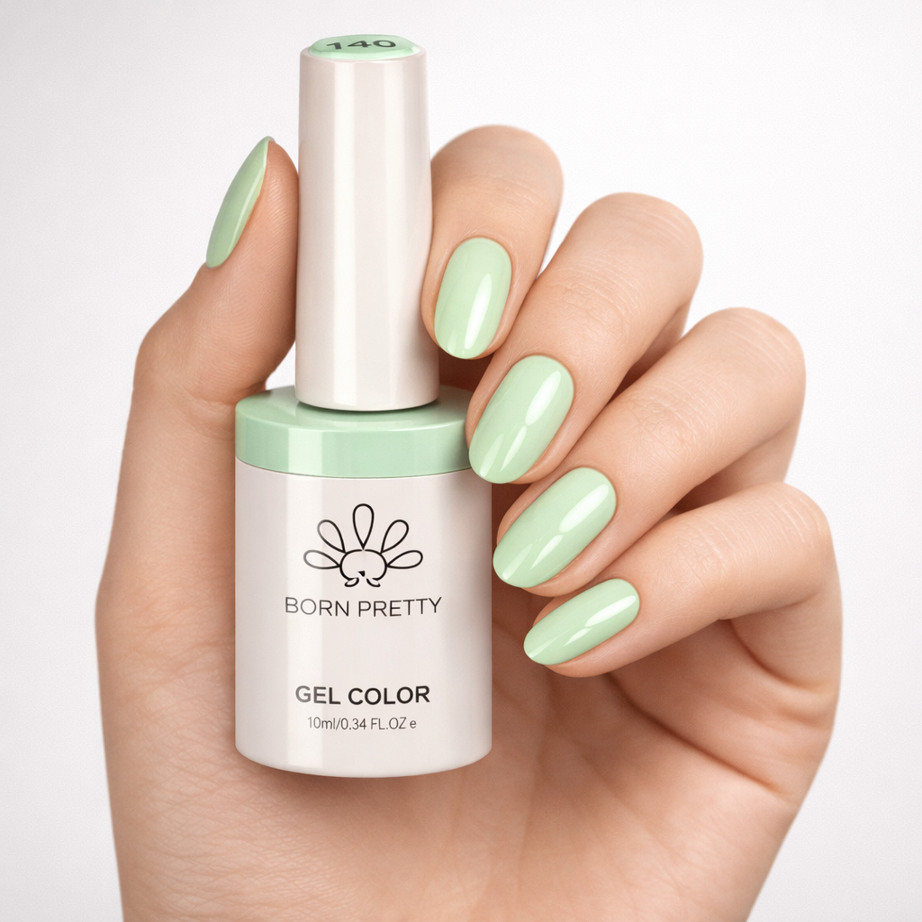 Vernis Semi-Permanent Vert Pastel 084 – Couleur Douce 10ml