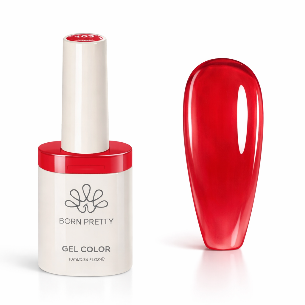 Vernis Semi-Permanent Jelly Rouge 103 – Effet Transparent 10ml