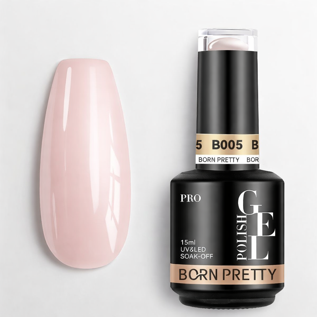 Gel Constructeur Nude Rosé Clair 15ml - Born Pretty – Auto-nivelant, longue tenue, sans HEMA