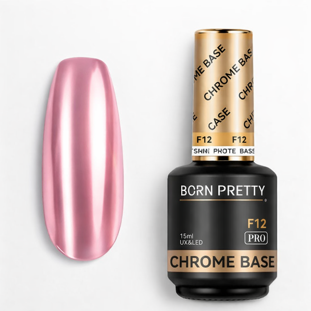 Vernis Base Chrome  15ml – Effet Miroir Métallique Longue Tenue HEMA & TPO free - Born Pretty