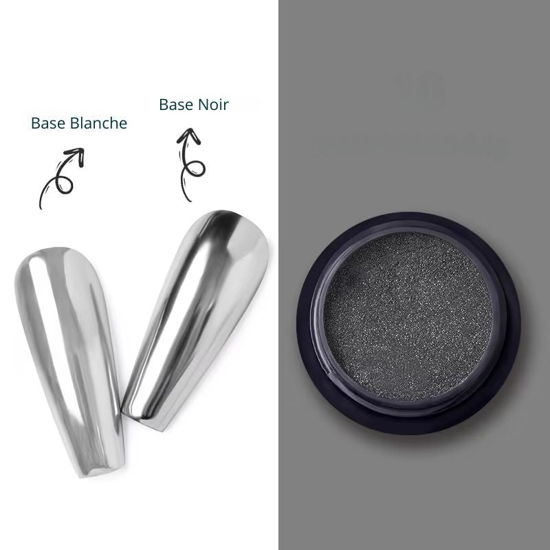 Poudre Chrome Argent – Effet Miroir Métallique - Born Pretty