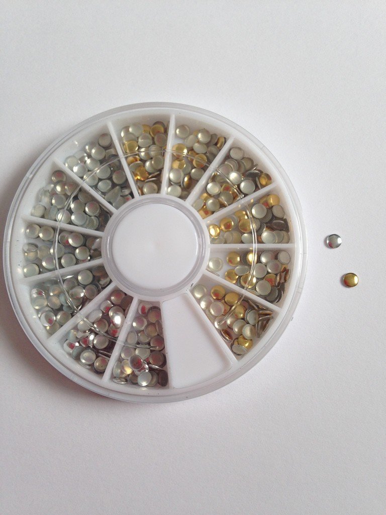 Carrousel de Studs Or et Argent pour Ongles 3mm