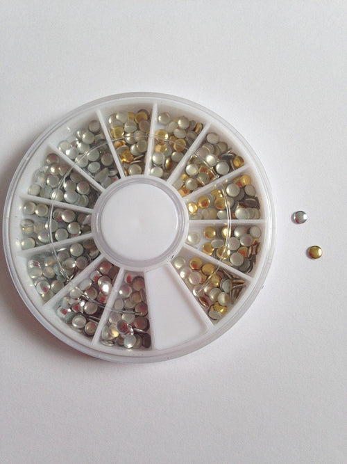 Carrousel de Studs Or et Argent pour Ongles 3mm - NailArtBoutique