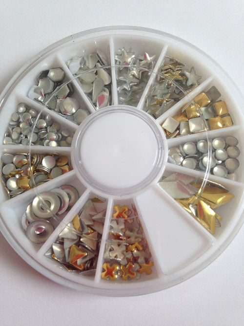 Carrousel de Studs Or et Argent pour Ongles - NailArtBoutique
