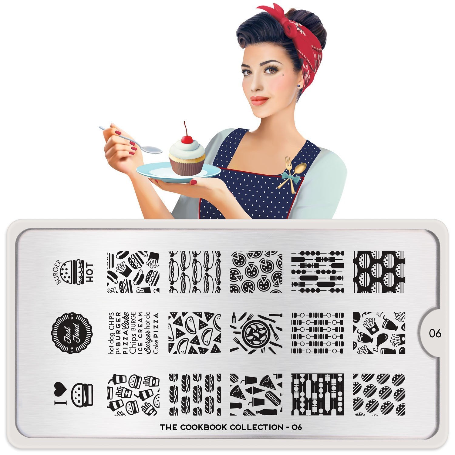 Plaque de Stamping Cook Book 6