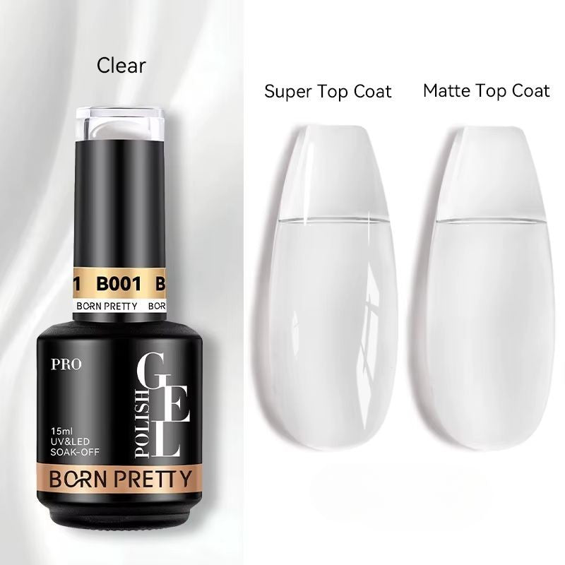 Gel Constructeur Transparent 15ml - Born Pretty – Auto-nivelant, longue tenue, sans HEMA