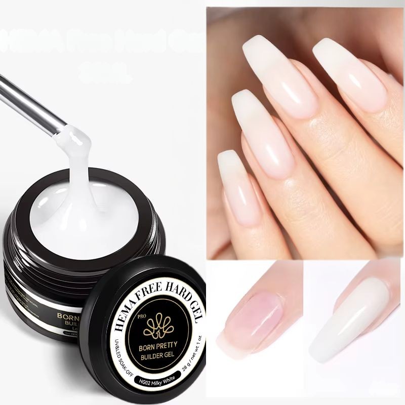 Gel de Construction Blanc Lait 30ml – HEMA Free - NailArtBoutique