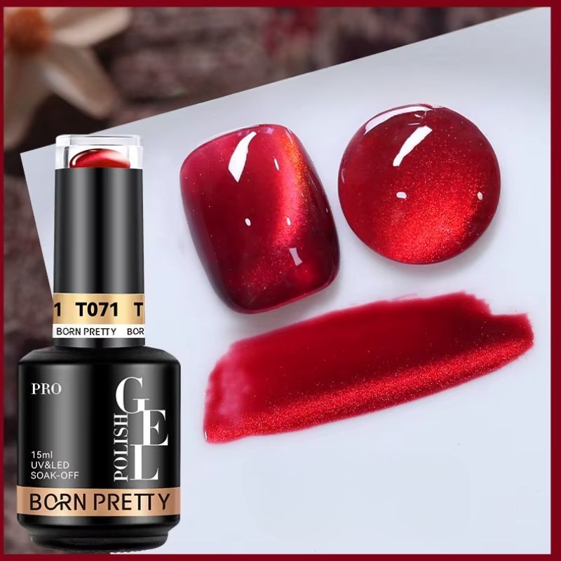 Gel Magnétique Cat Eye 15ml Effet Rouge lumineux, TPO & HEMA free - Born Pretty
