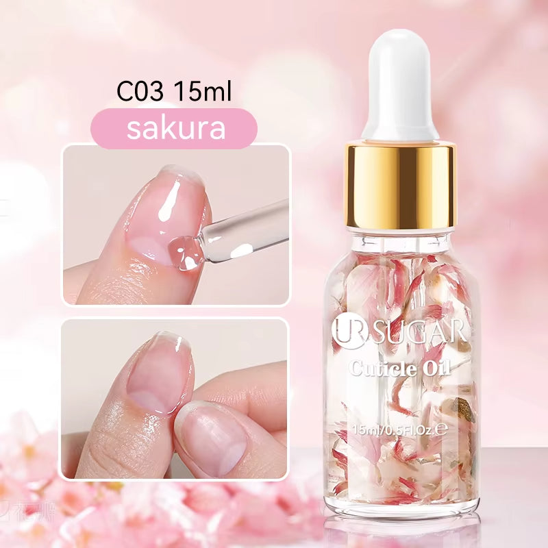 Huile à Cuticules Sakura 15ml – Hydratante & Fortifiante Ongles – UR SUGAR